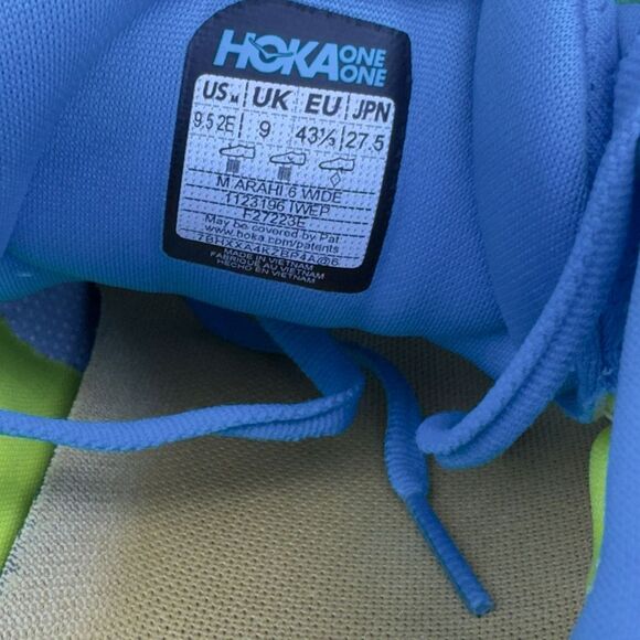 HOKA ONE ONE ARAHI 6 WIDE - Men’s Running Shoes - SIZE 9.5 2E - Picture 10 of 10